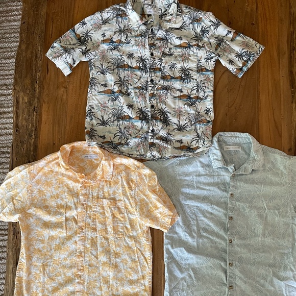 3 boys ZARA aloha button down shirts size 11-12 - Picture 1 of 4